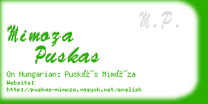 mimoza puskas business card